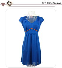 春夏風(fēng)尚 韓版修身短袖連衣裙，演繹精品專柜下的時(shí)尚高貴